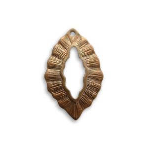 Vintaj Natural Brass™ lukko-osa/riipus pieni lehti 6x30 mm 1 kpl