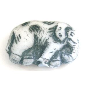 Iso norsu opaakki valkoinen/musta n. 15,5 x 23 mm 1 kpl