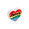 Silikonihelmi sydän "Love is Love" 25x26 mm