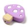 Silikonihelmi sieni vaalea violetti 28,5x28 mm