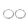 Korvakorurengas alasaranalla 18/2 mm platinoitu 925 sterlinghopeaa 1 pr