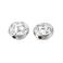Synteettinen helmi "kuu ja tähti" litteä pyöreä platinanvärinen n. 9x4mm 10 kpl