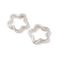 Synteettinen helmikehikko platinanvärinen iso sileä kukka kehys 16x3 mm 10 kpl