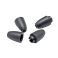 Turvalukko muovia kapea suippo musta 20x11 mm