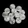 Pyöreä lasihelmi jääkukka 8 mm ice crystal 10 kpl