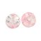 Pyöreä lasihelmi jääkukka 8 mm light pink 10 kpl
