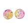 Pyöreä lasihelmi jääkukka 8 mm pink citrus 10 kpl