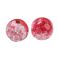 Pyöreä lasihelmi jääkukka 8 mm cherry ice 10 kpl