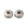 Synteettinen helmi kaksoisrondelli platinanvärinen 6x2,5 mm n. 25 kpl