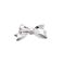Metallihelmi rusetti 19x10,5 mm platinanvärinen 1 kpl