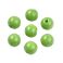 Pyöreähkö lasihelmi opaakki vaalea oliivi 8 mm 20 kpl
