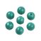 Pyöreähkö lasihelmi opaakki sinivihreä 8 mm 20 kpl
