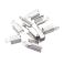 Nauhanpääte platinanvärinen puristettava silmukalla 13,5x4 mm 10 kpl