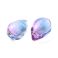 Pisarahelmi litteähkö 9x6x5 mm värikäsitelty turkoosi/violetti 10 kpl