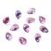 Pisarahelmi litteähkö 9x6x5 mm värikäsitelty fuksia/violetti 10 kpl