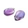Pisarahelmi litteähkö 9x6x5 mm värikäsitelty fuksia/violetti 10 kpl