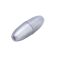 Turvalukko muovia kapea suippo hopea 20x11 mm