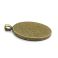 Riipuspohja / kapussipohja / kehys ovaali kuppi 50x32 mm antiikkimessinginvärinen