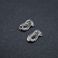 Korvakoruklipsit 13 mm hopeoitu 1 pr