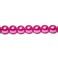 Pyöreä lasihelmi Tsekki helmiäinen Hot Pink 8 mm mininauhassa