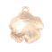 Metalliemalimaskotti hibiskus valkoinen /kulta 22x19,5x6 mm