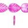 Helmiäinen kaiverrettu lehti 20x15 mm pink
