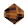 Preciosa® MC Bead Rondelle 4 mm Smoked Topaz 10 kpl